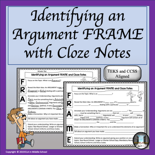 Elements in an Argument: FRAMEs, CLOZE Notes and Prezi